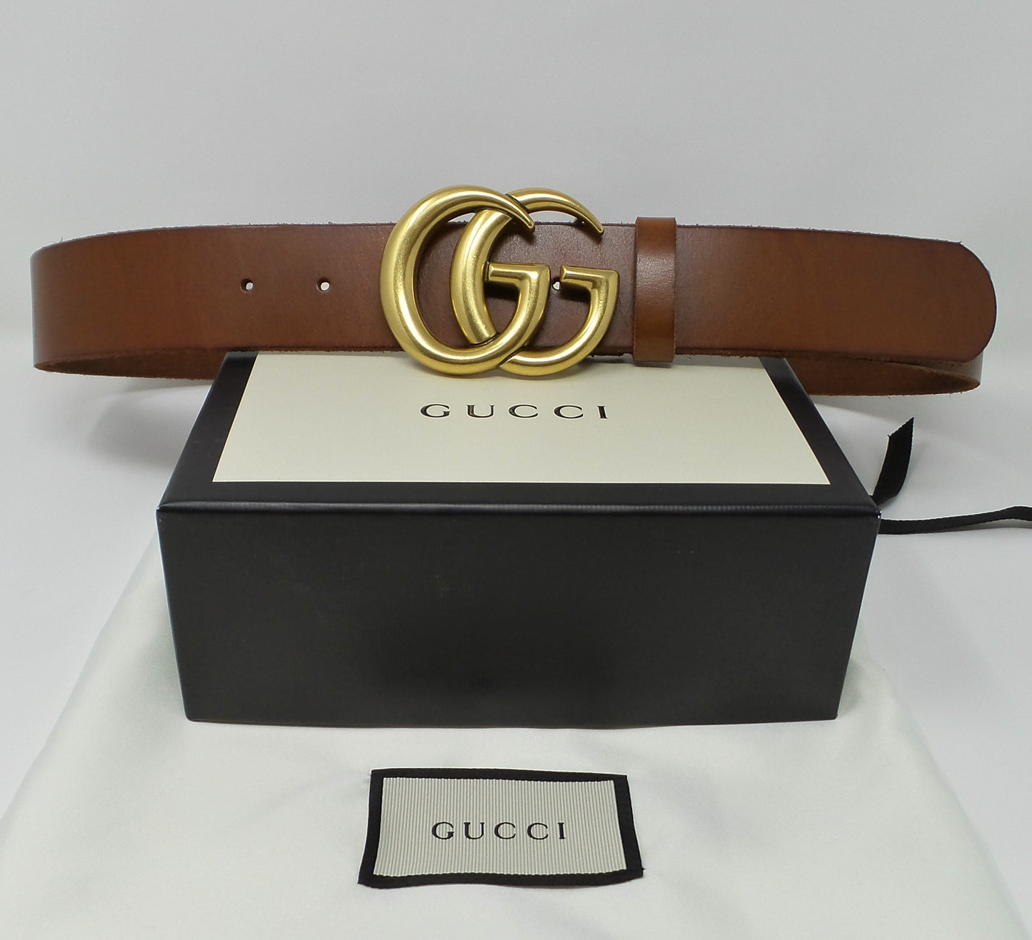 New Brown Leather Marmont Belt Unisex