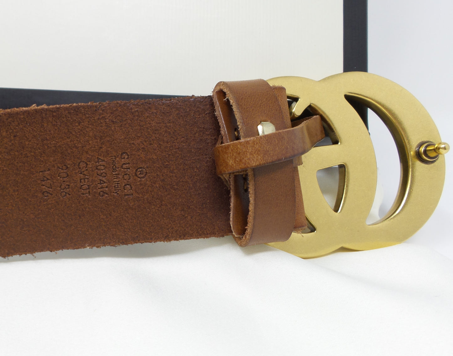 New Brown Leather Marmont Belt Unisex