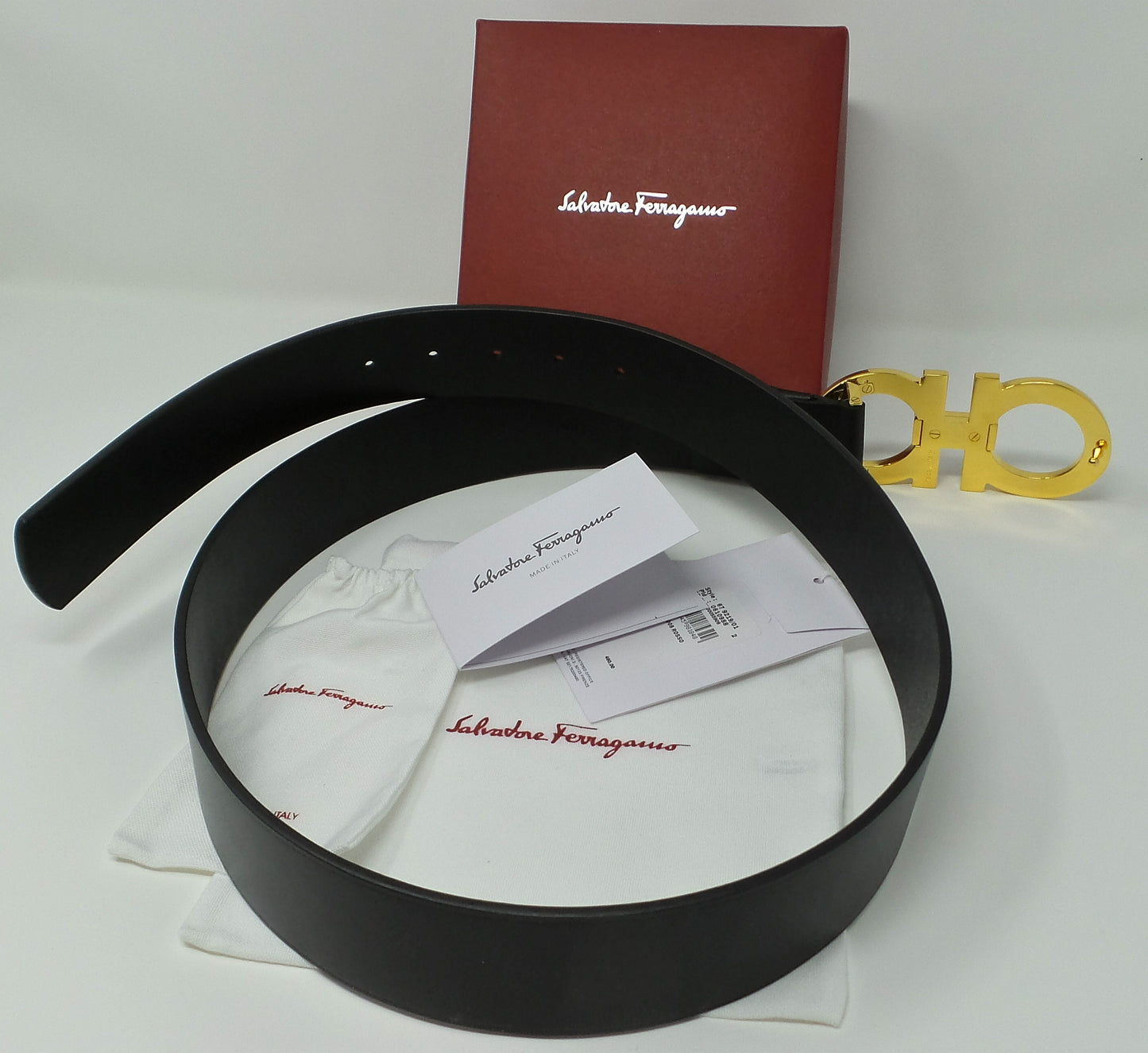 New Black Leather Belt Large Horseshoe Buckle Unisex