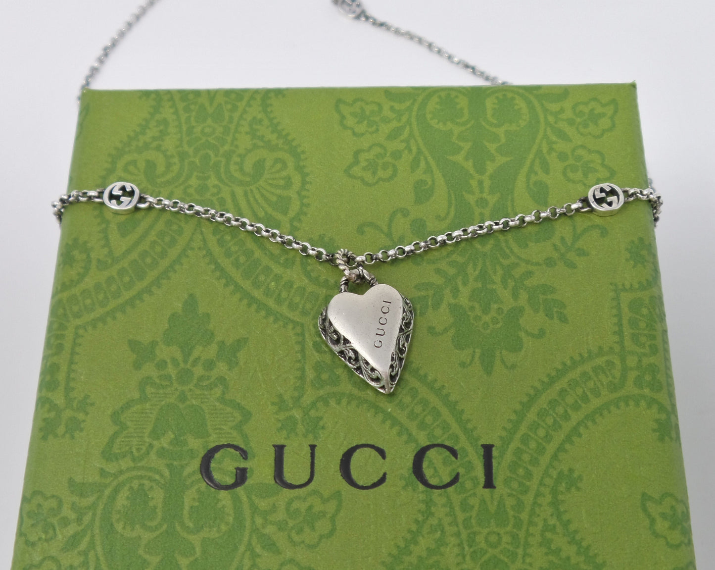 New Silver Necklace With Heart Charm Pendant Unisex