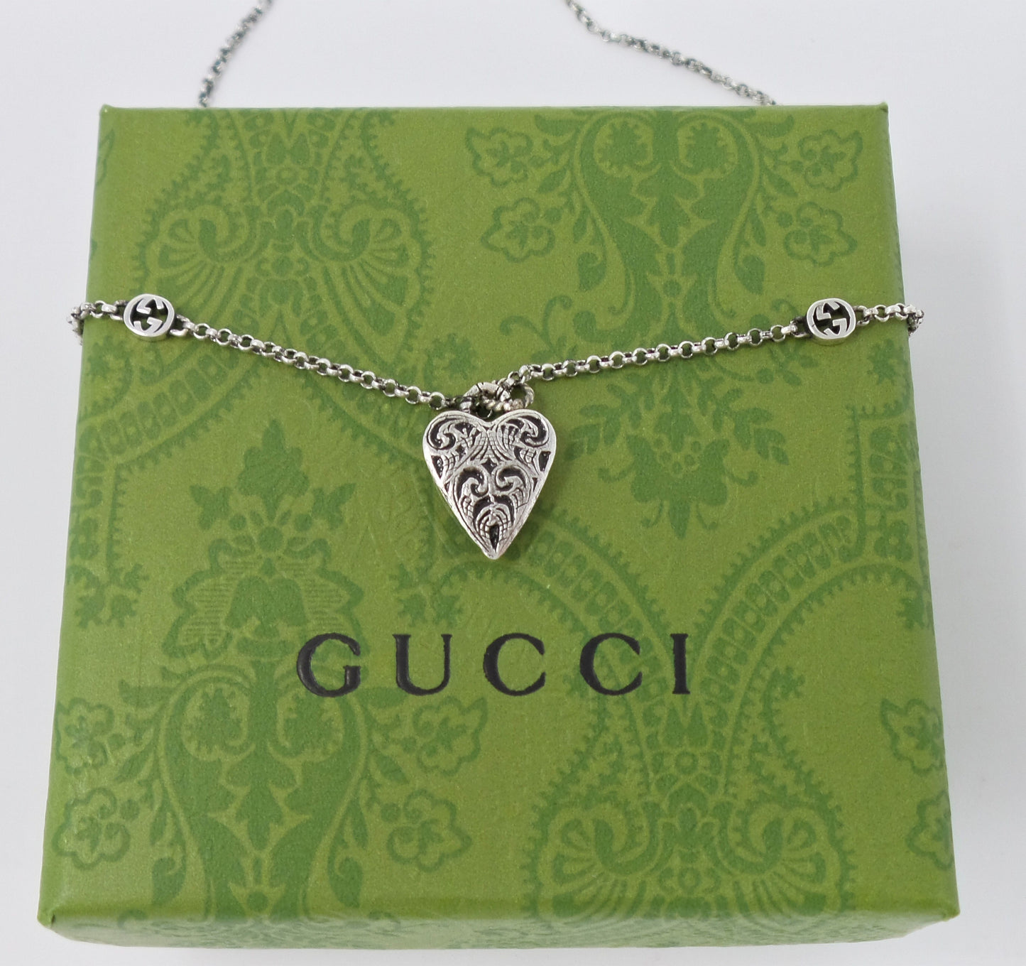 New Silver Necklace With Heart Charm Pendant Unisex