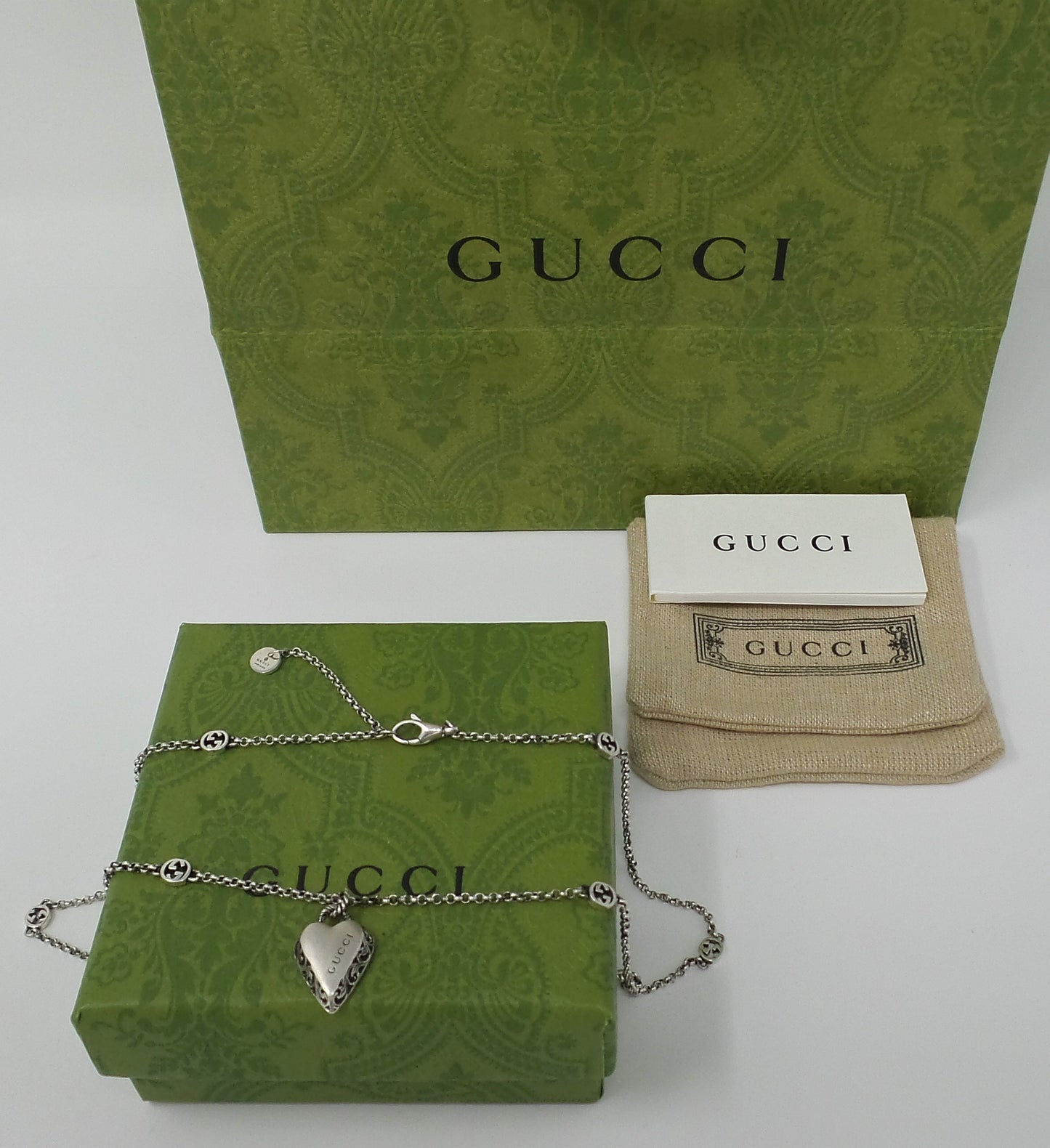New Silver Necklace With Heart Charm Pendant Unisex