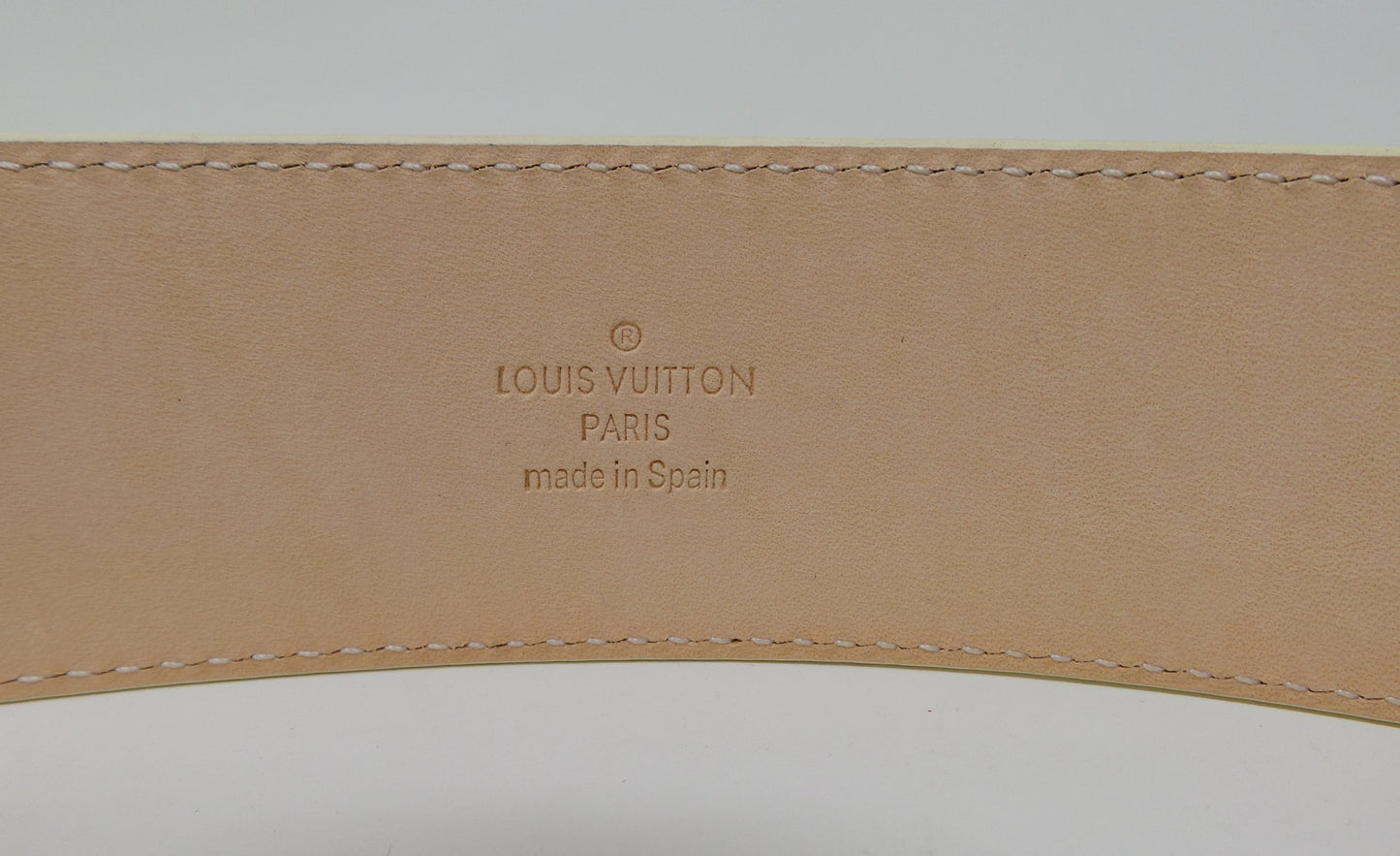 FLASH SALE ITEM White Damier Belt Gold Buckle Size 95