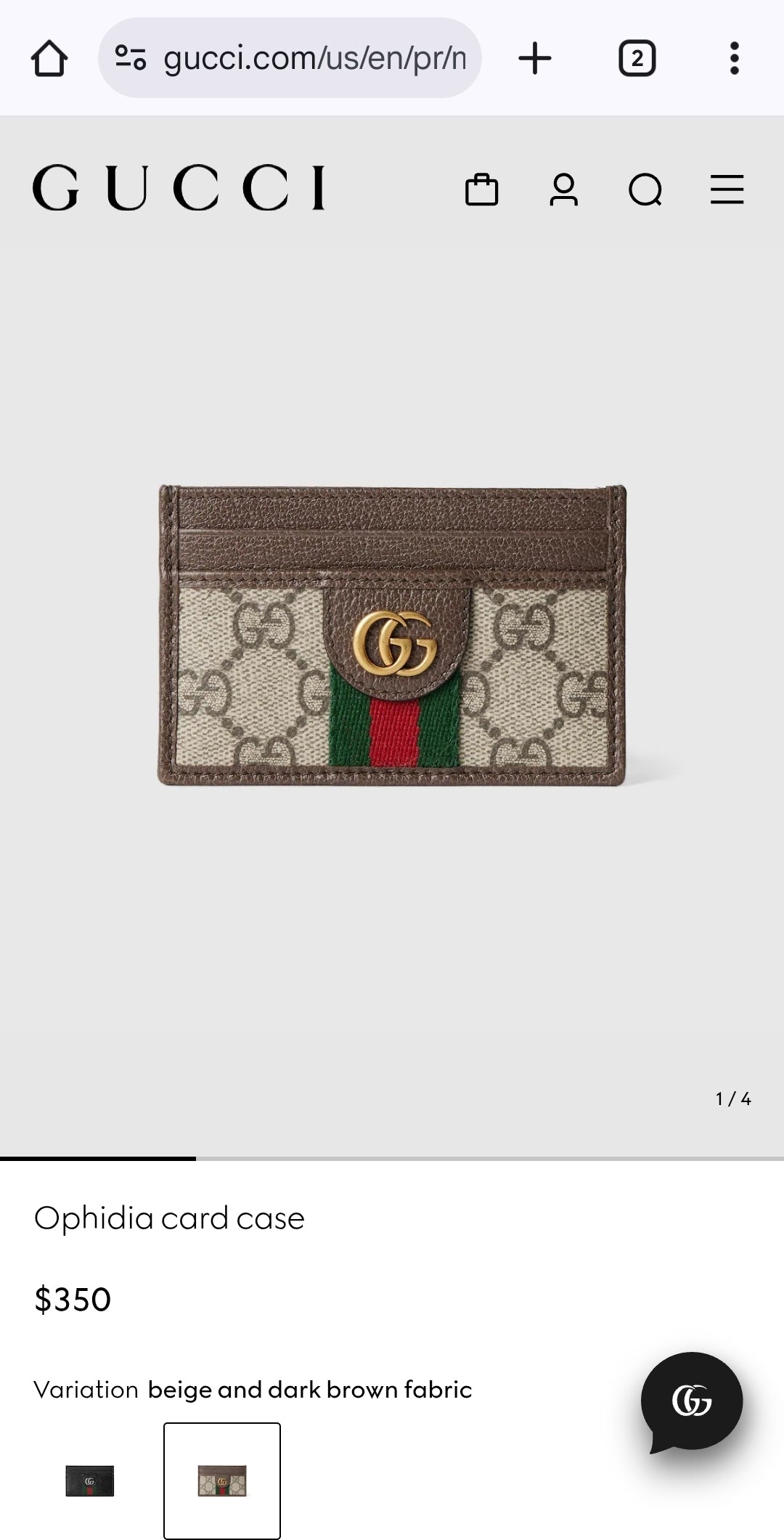Unisex Ophidia Card Case