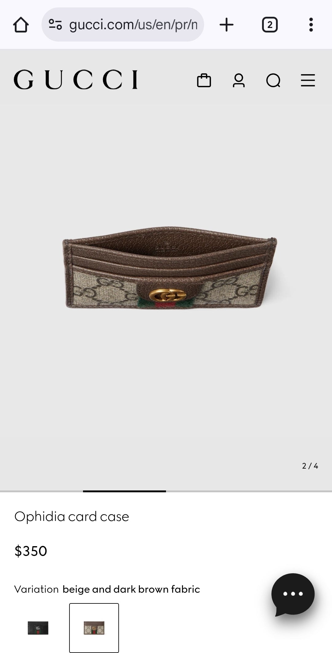 Unisex Ophidia Card Case