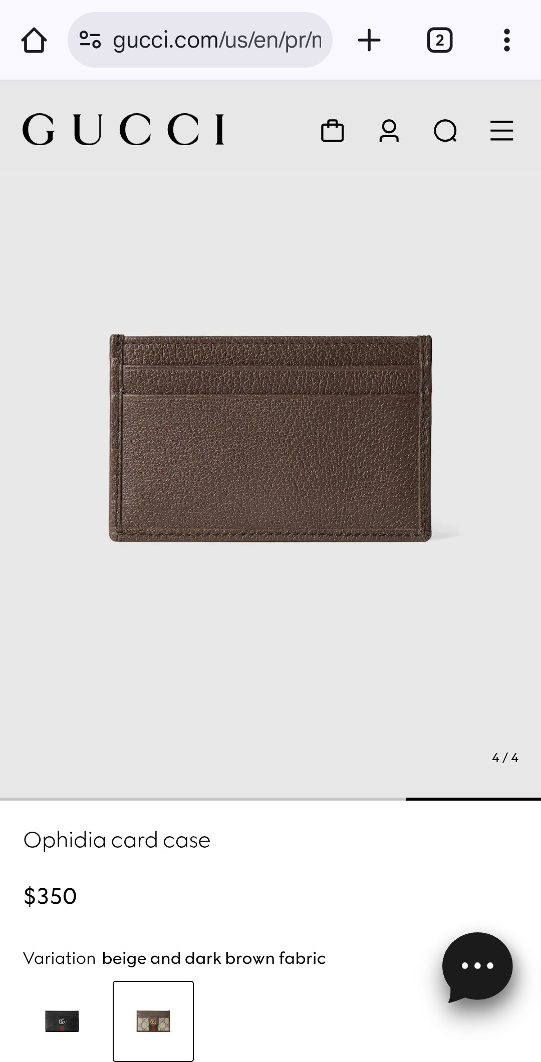 Unisex Ophidia Card Case