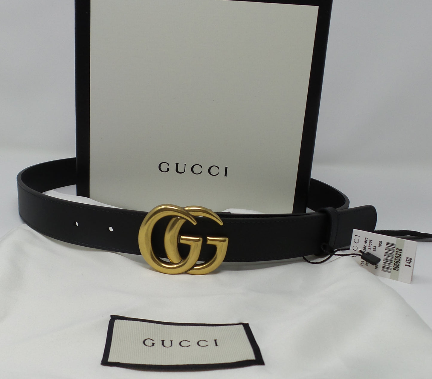 Thinner Strap Black Leather Marmont Belt Smaller Buckle