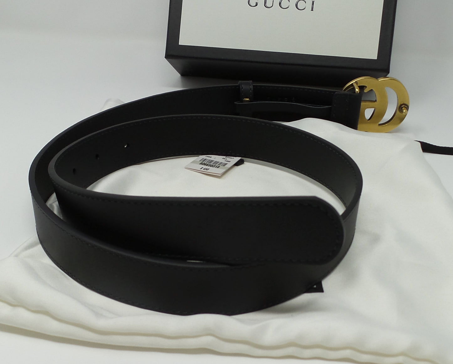 Thinner Strap Black Leather Marmont Belt Smaller Buckle