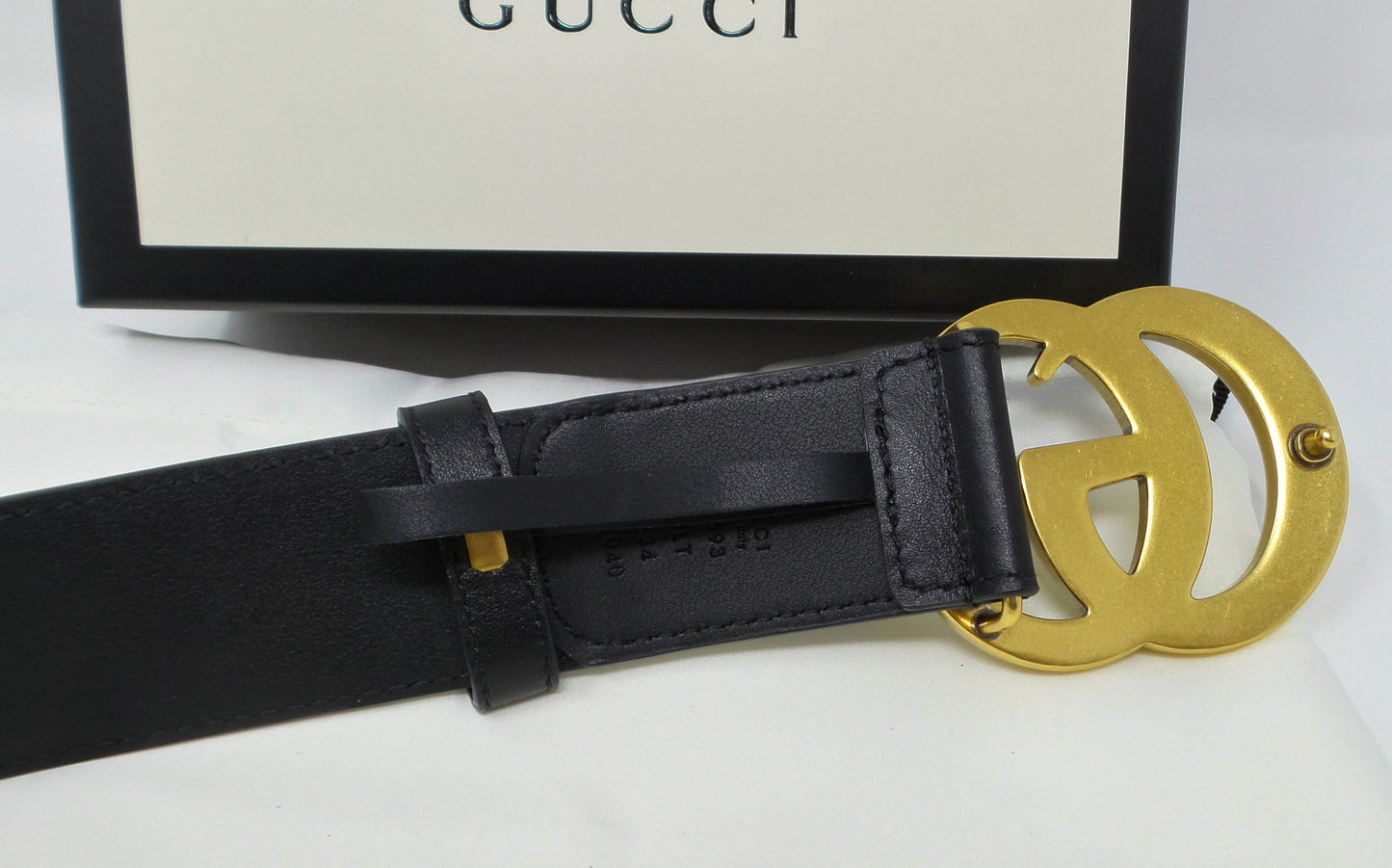 New Beige / Ebony Marmont Belt Black Leather Unisex