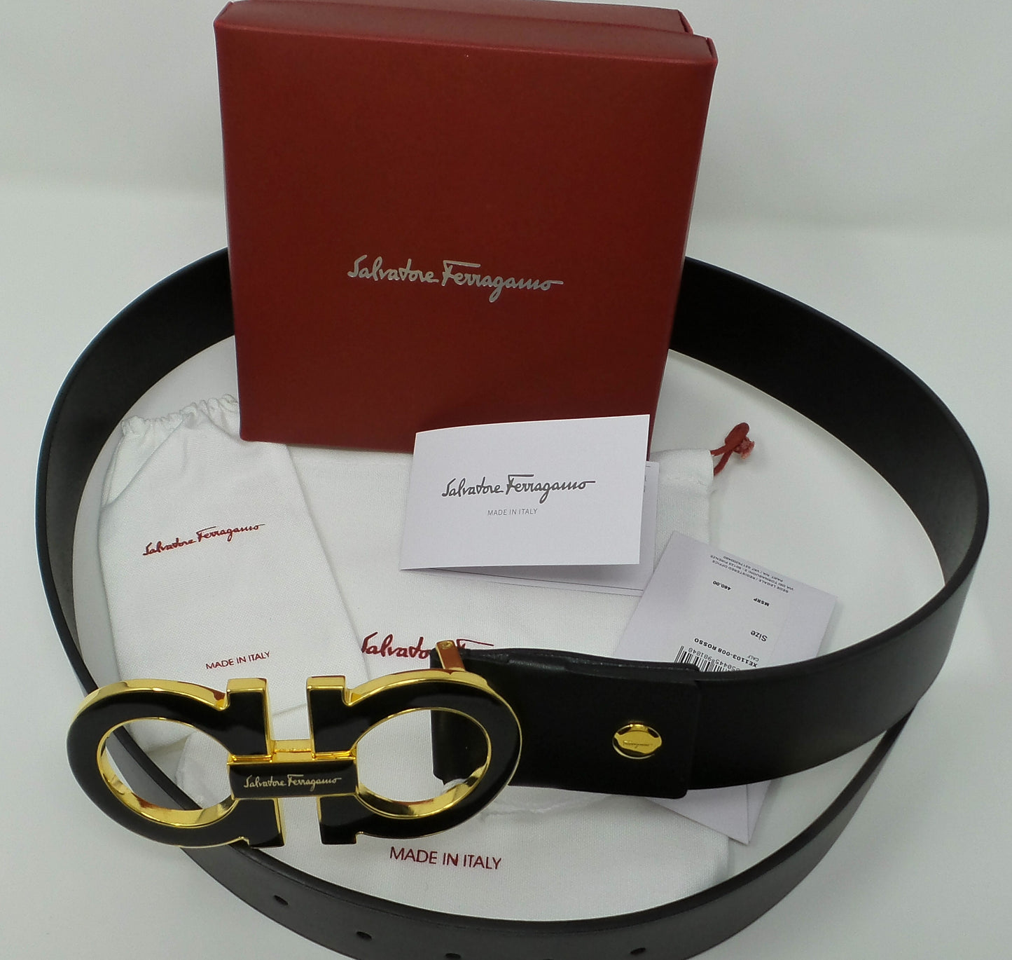 New Black Leather Belt Large Horseshoe Buckle Unisex