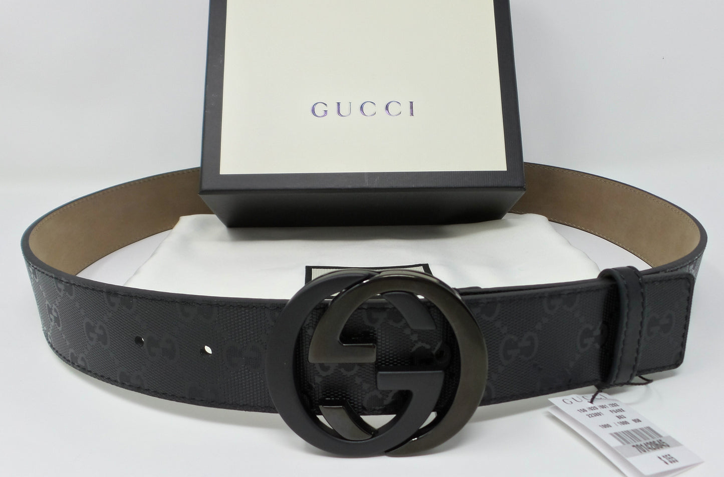 New Black Shiny Imprime Belt Unisex