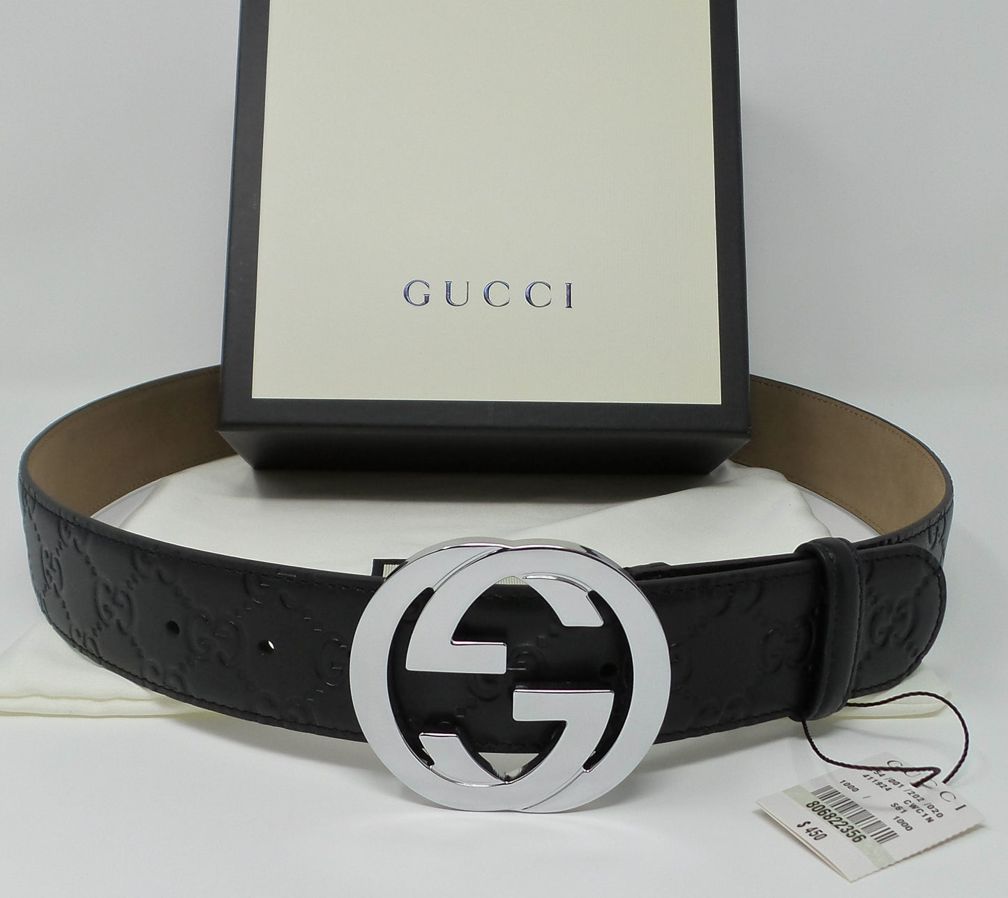 New Black Leather Belt Silver Buckle Classic Unisex