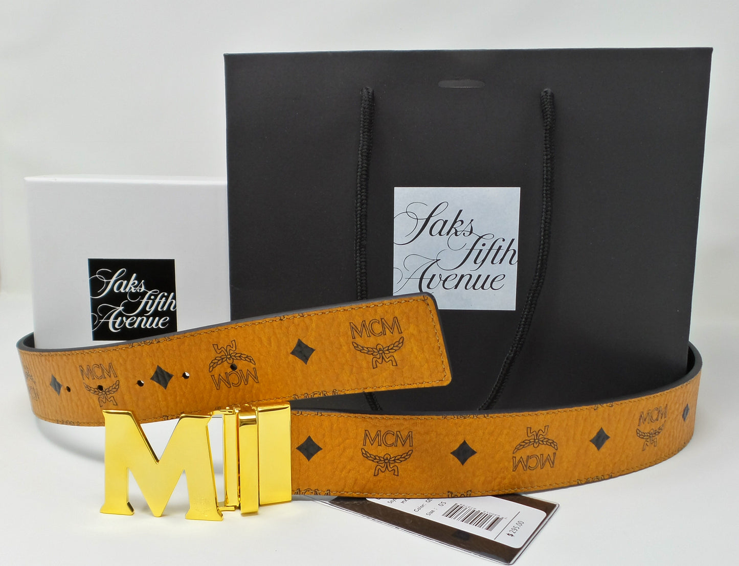 New Reversible Claus M Belt Gold Buckle