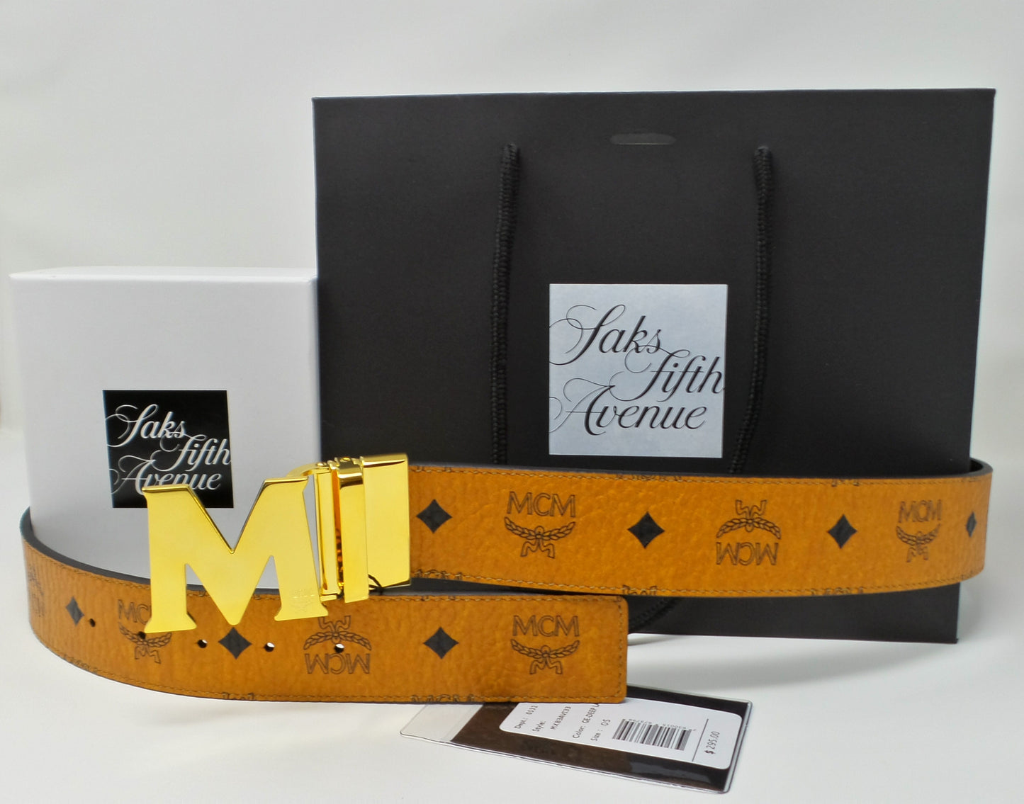 New Reversible Claus M Belt Gold Buckle