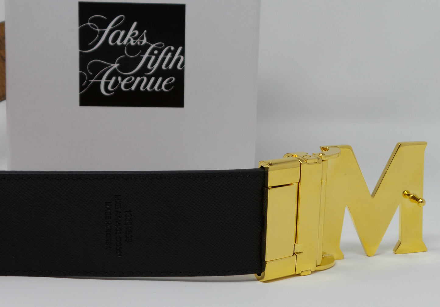 New Reversible Claus M Belt Gold Buckle