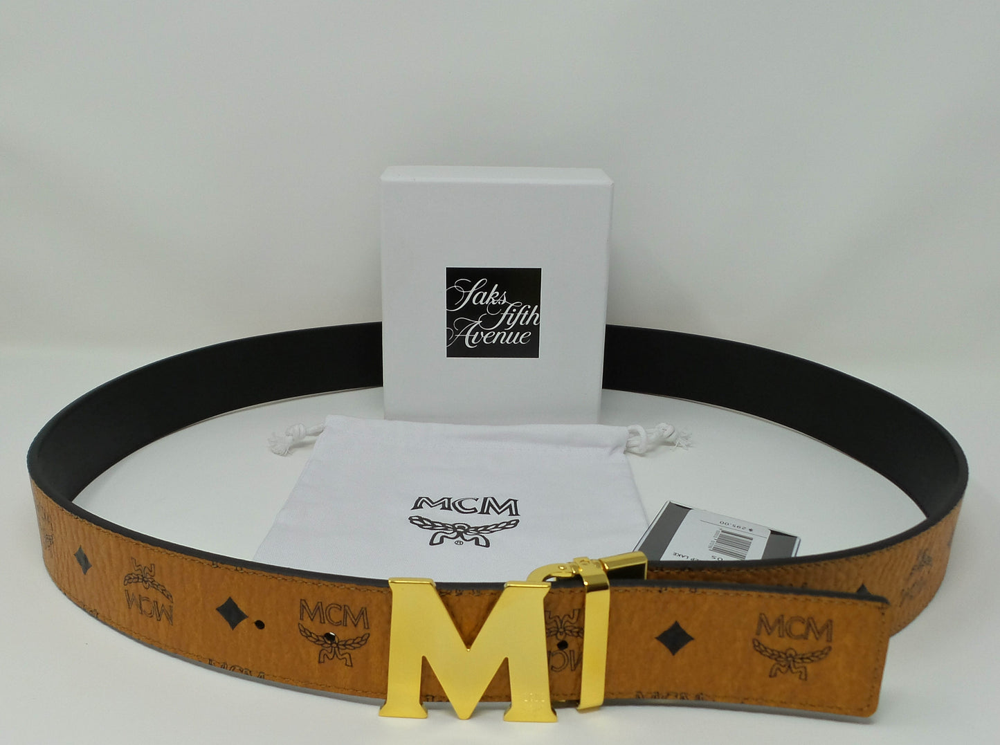 New Reversible Claus M Belt Gold Buckle