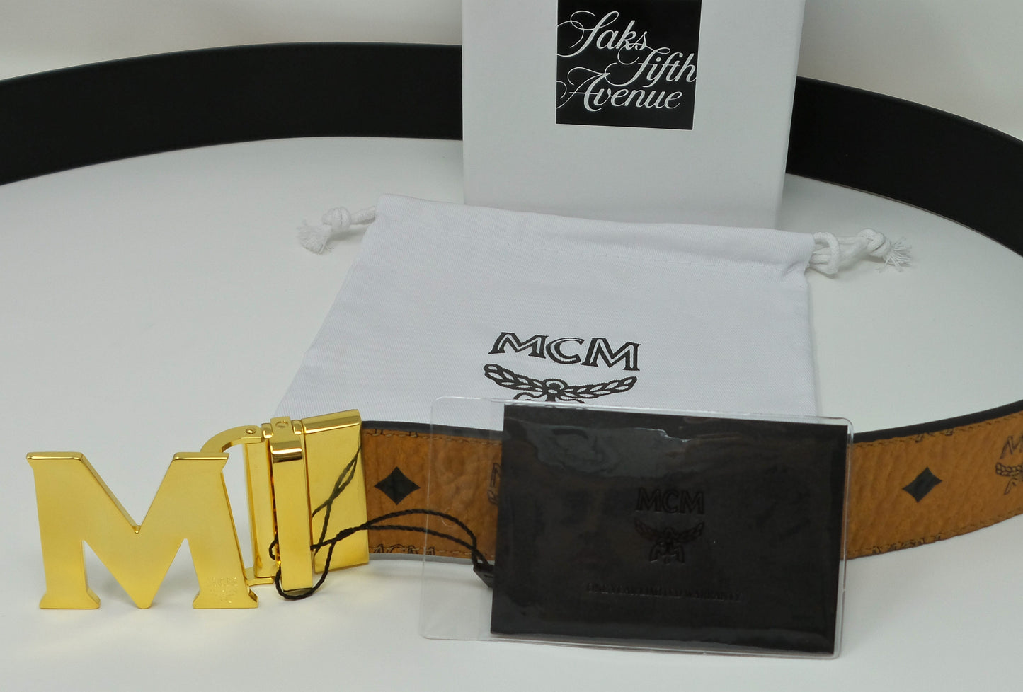 New Reversible Claus M Belt Gold Buckle