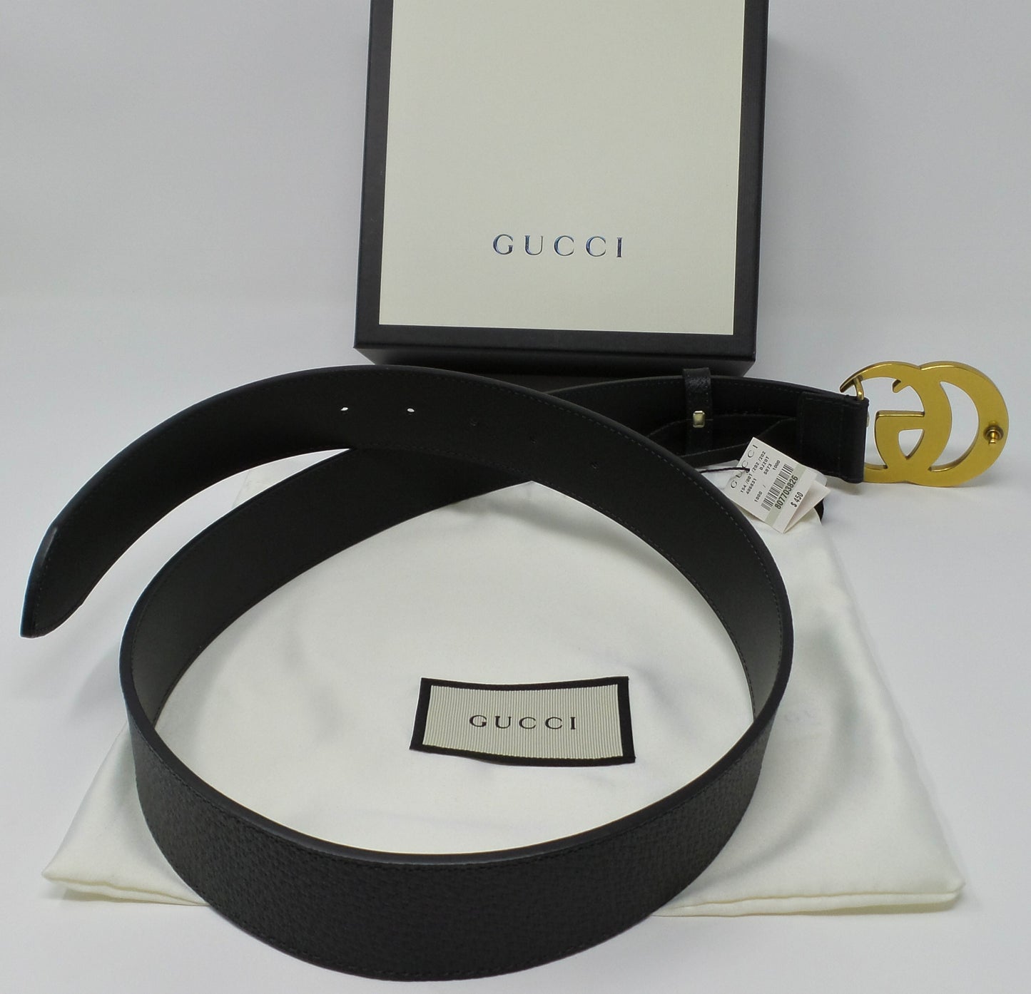 New Black Leather Marmont Belt With Harder Thicker Strap