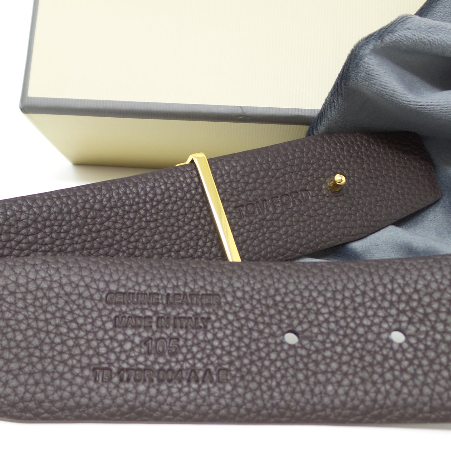 New Soft Grain Leather Reversible Black / Brown Belt With Gold T Buckle