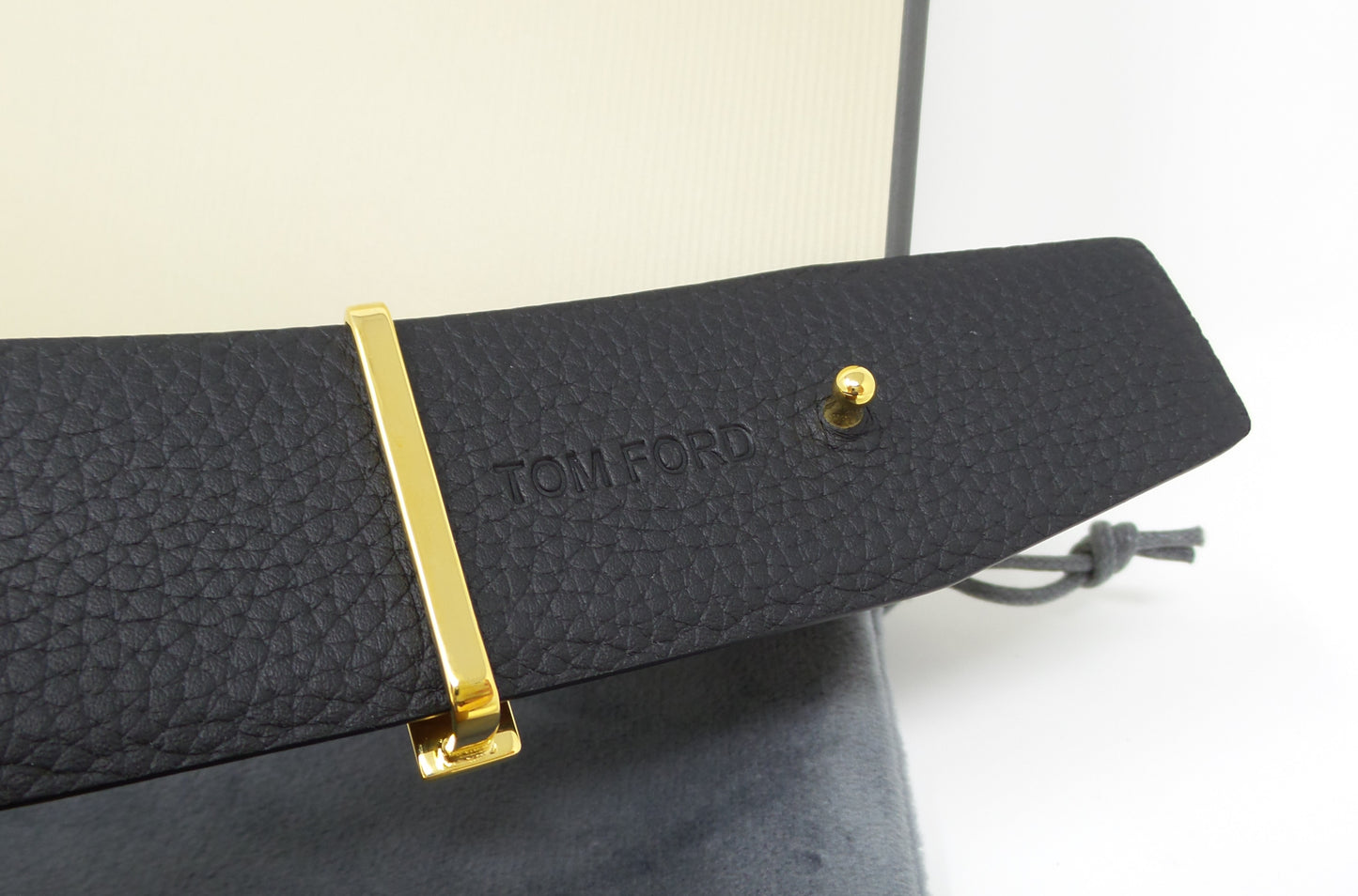 New Soft Grain Leather Reversible Almond / Black Belt With Gold T Buckle