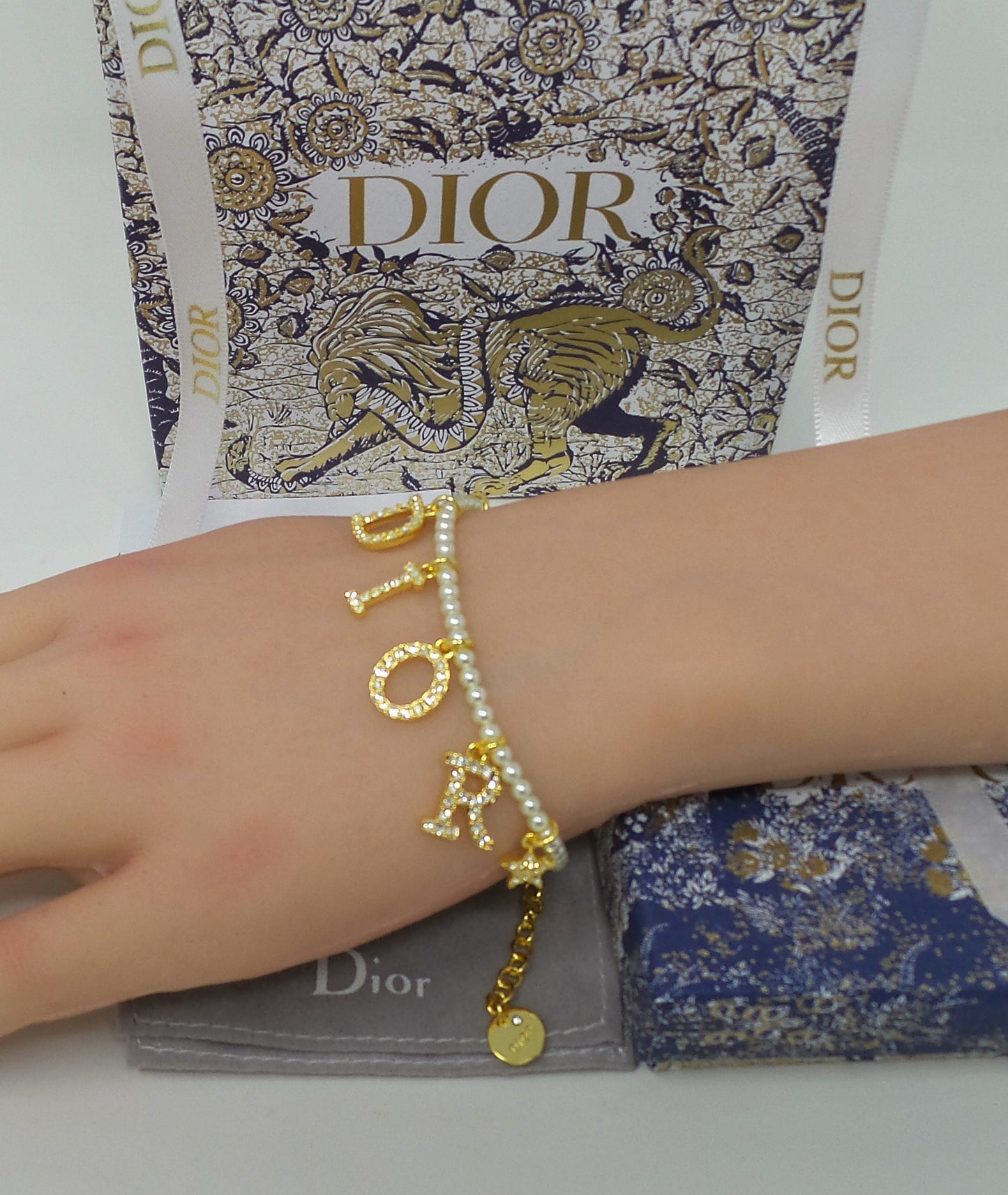 Dio(r)evolution Charm Bracelet With Mini Pearls