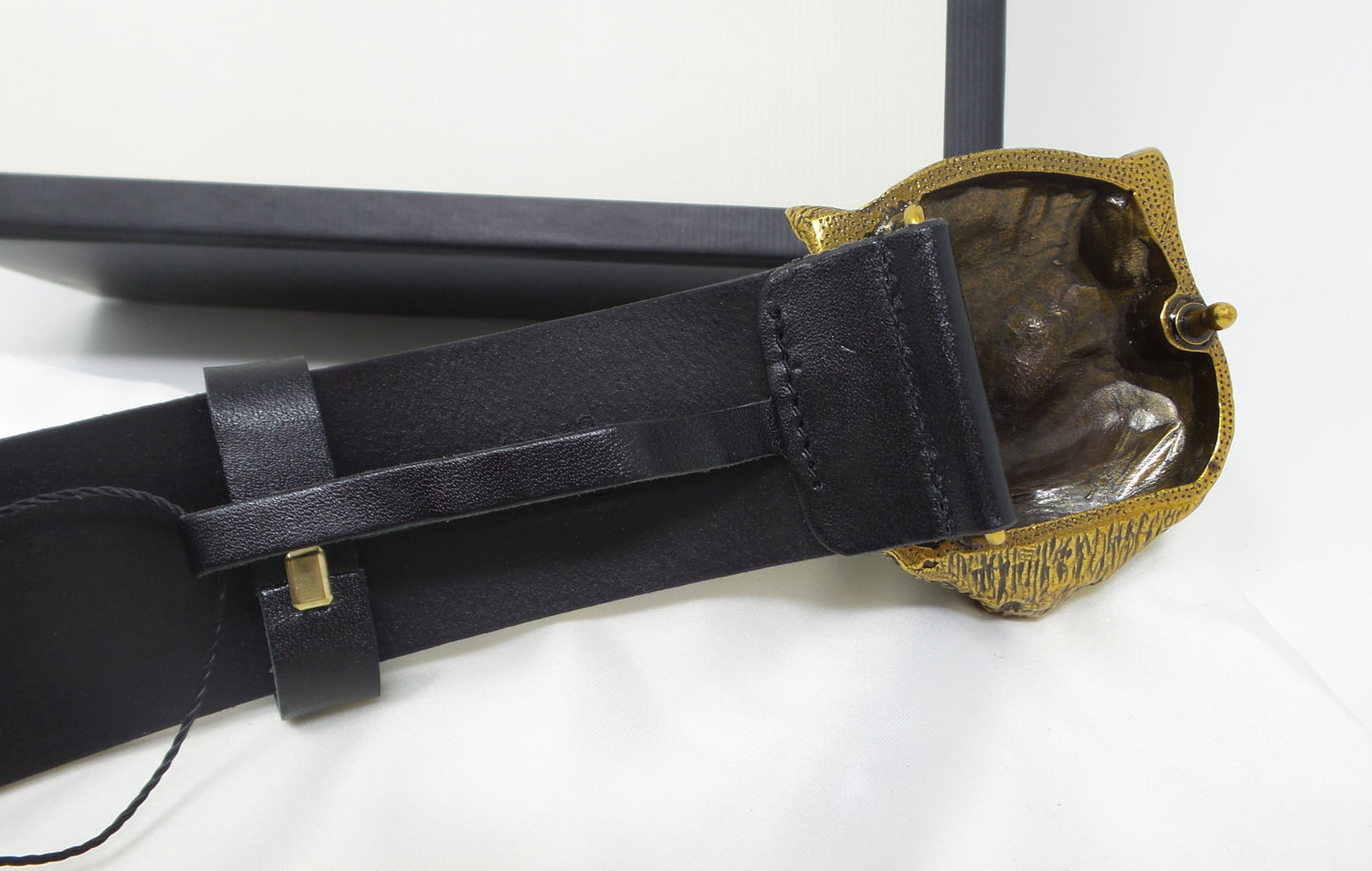 Tiger Head Belt Vintage Black Strap