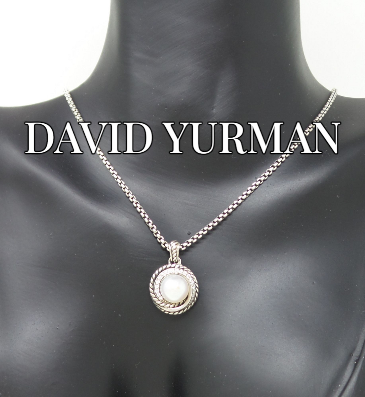 Sterling Silver 925 Crossover Pearl Necklace With 17" Inch Baby Box Chain