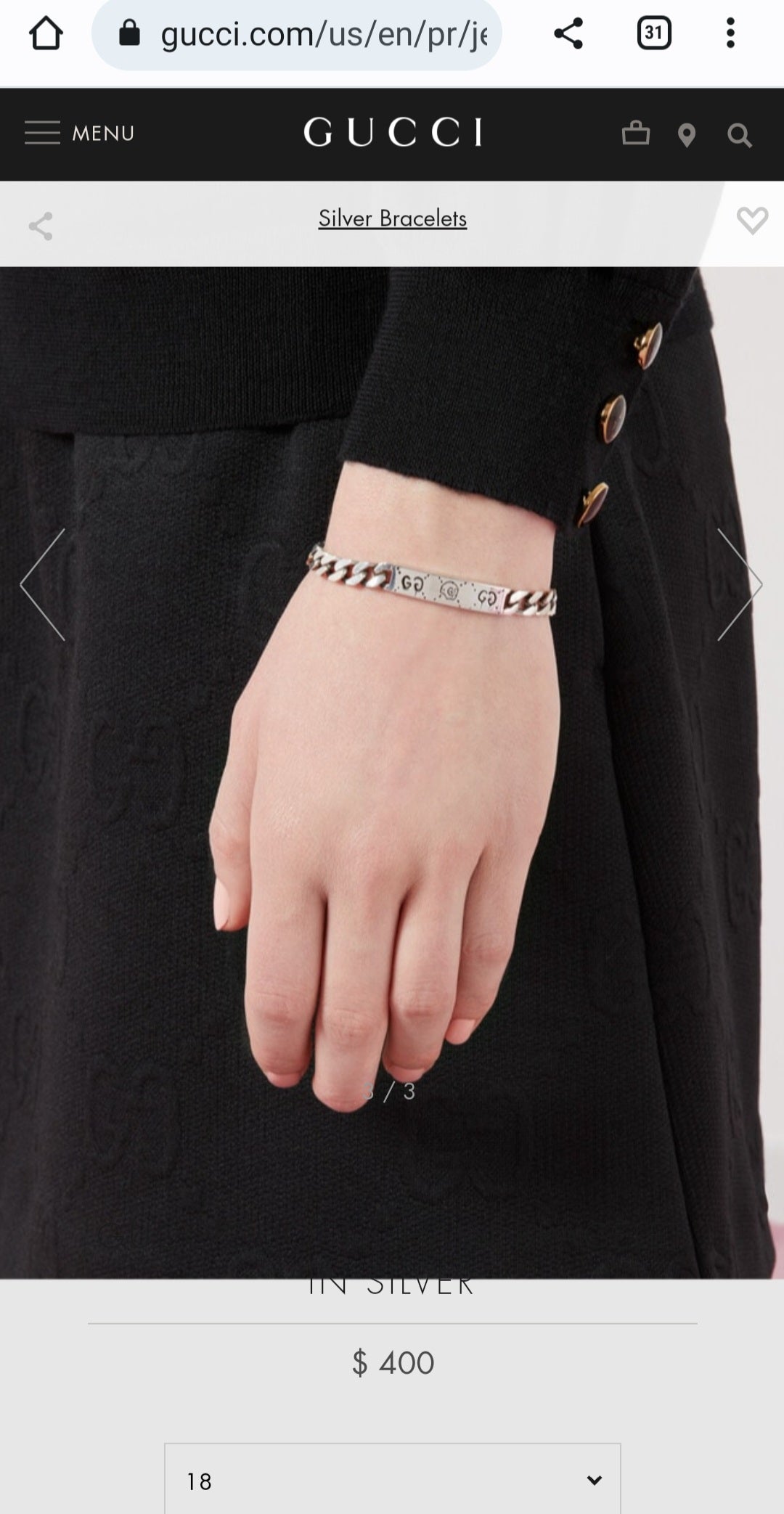 925 Silver Ghost Skull Bracelet Unisex