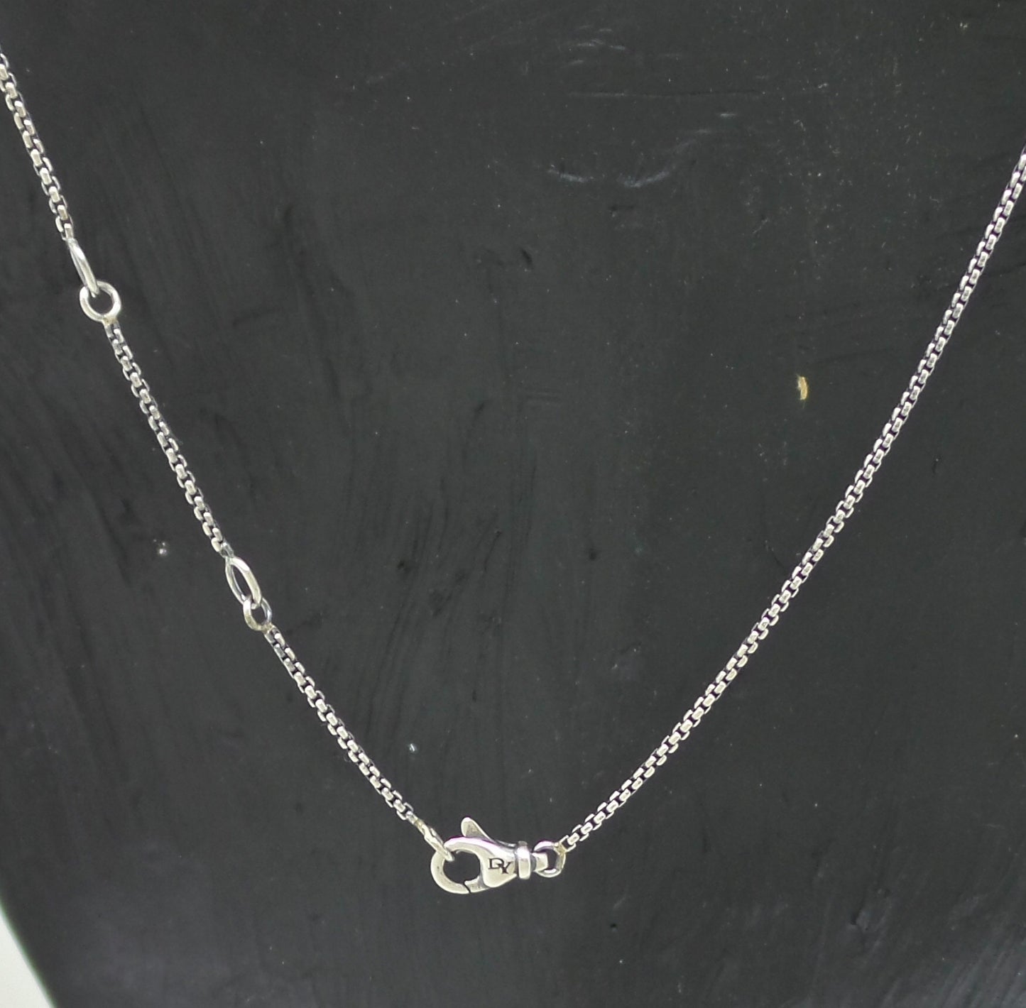 Chatelaine Necklace With Amethyst Heart Pendant Sterling Silver