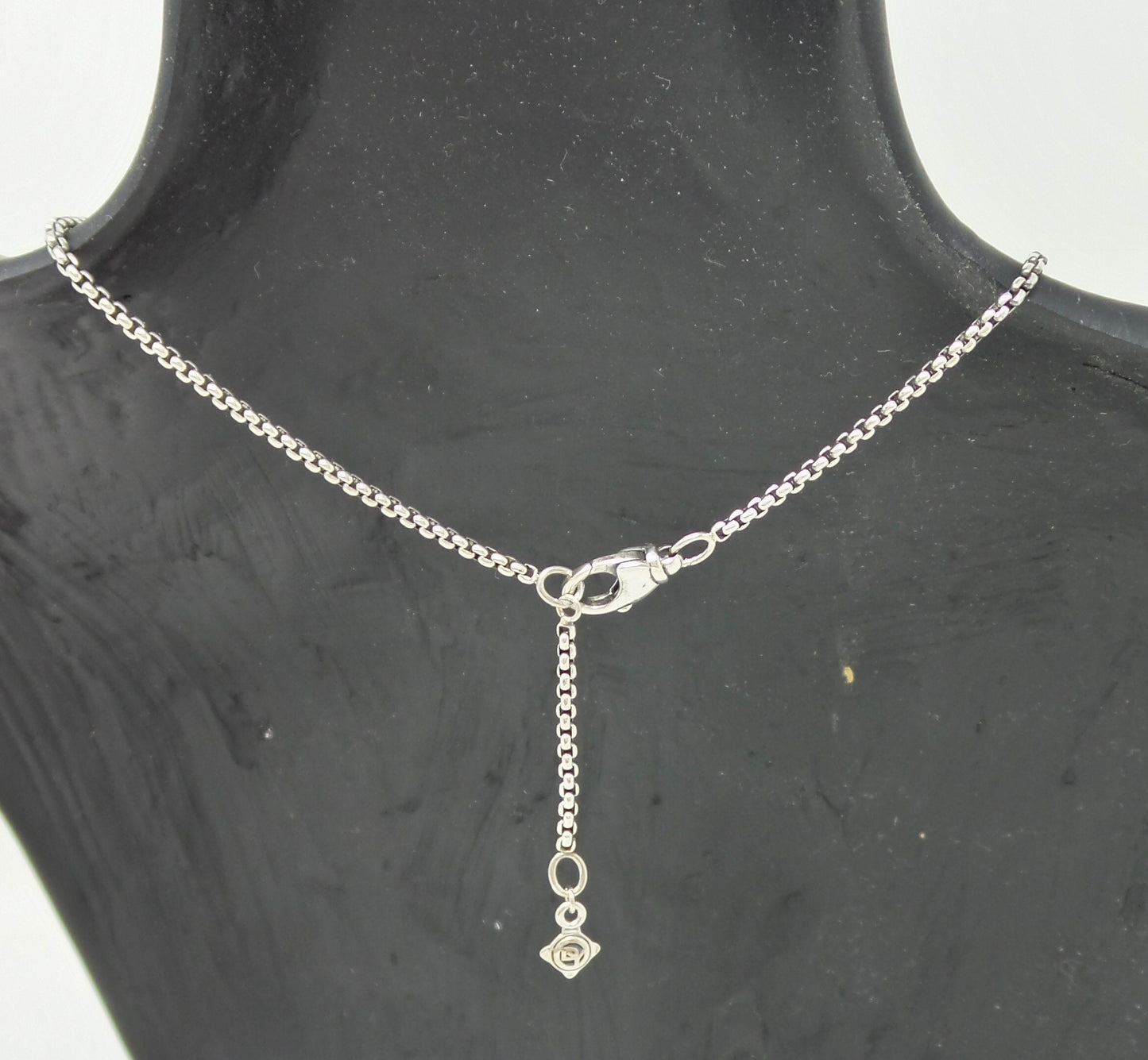 Sterling Silver 925 Crossover Pearl Necklace With 17" Inch Baby Box Chain