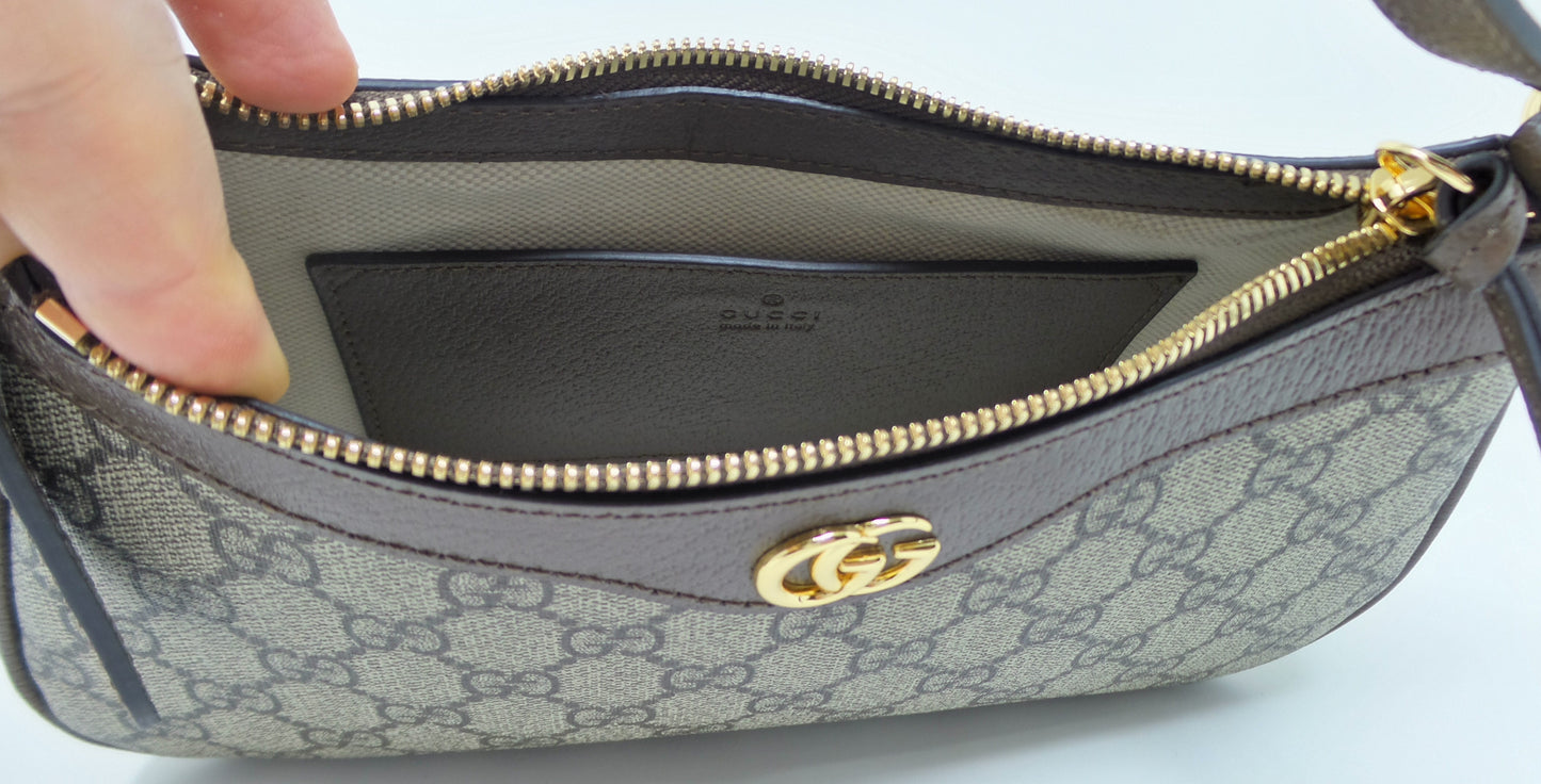 Brown Ophidia Small Shoulder Bag
