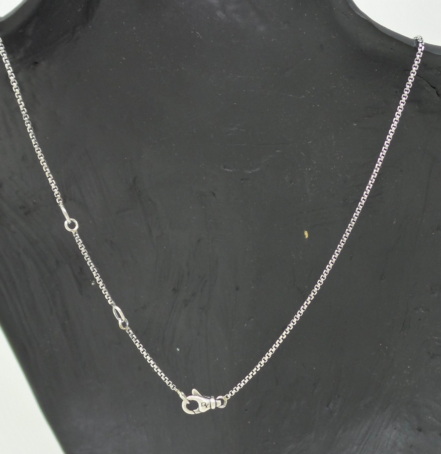 Chatelaine Necklace With Amethyst Heart Pendant Sterling Silver