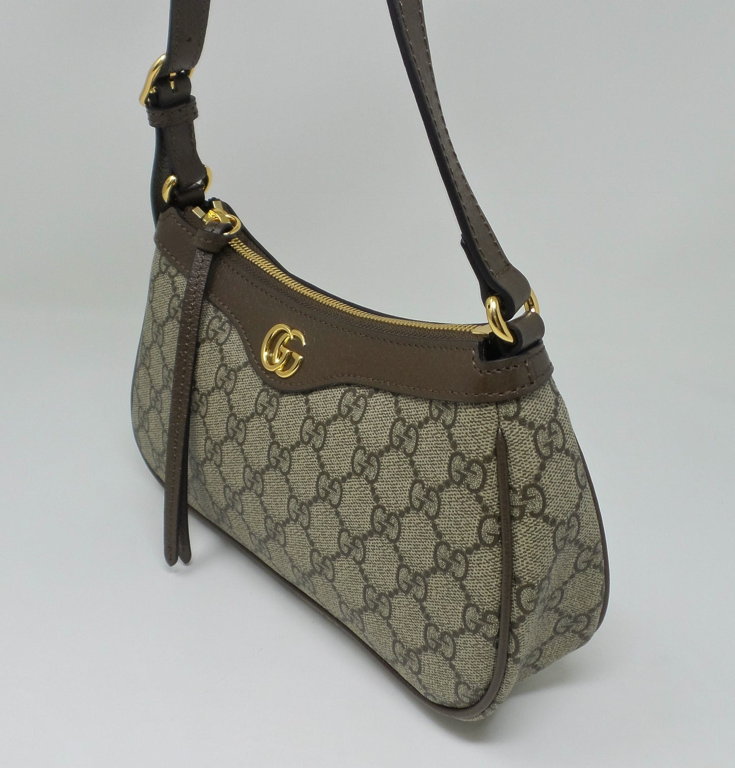 Brown Ophidia Small Shoulder Bag